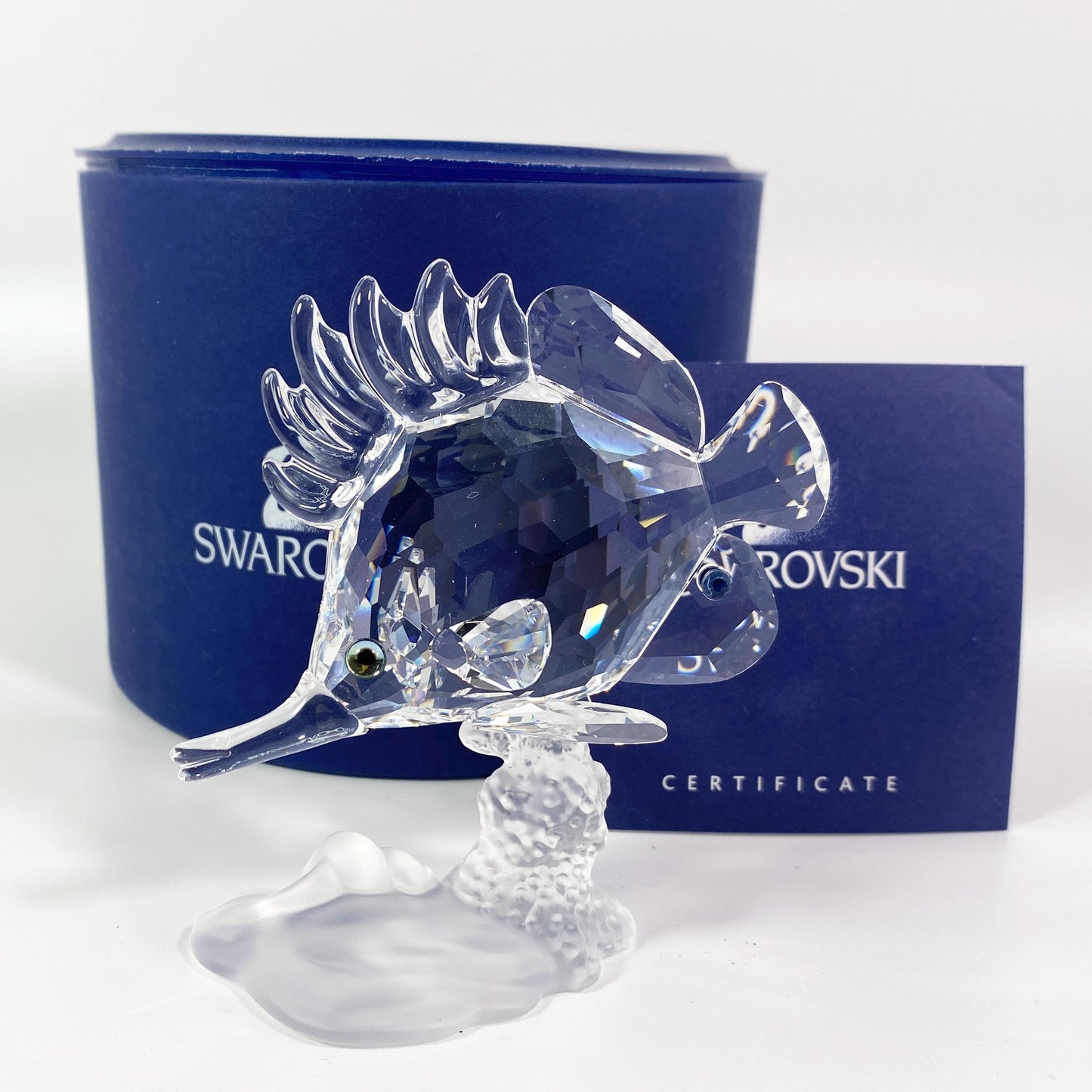 Swarovski Large Crystal Long-Nosed Butterfly Fish #666567 Austria Original Box
