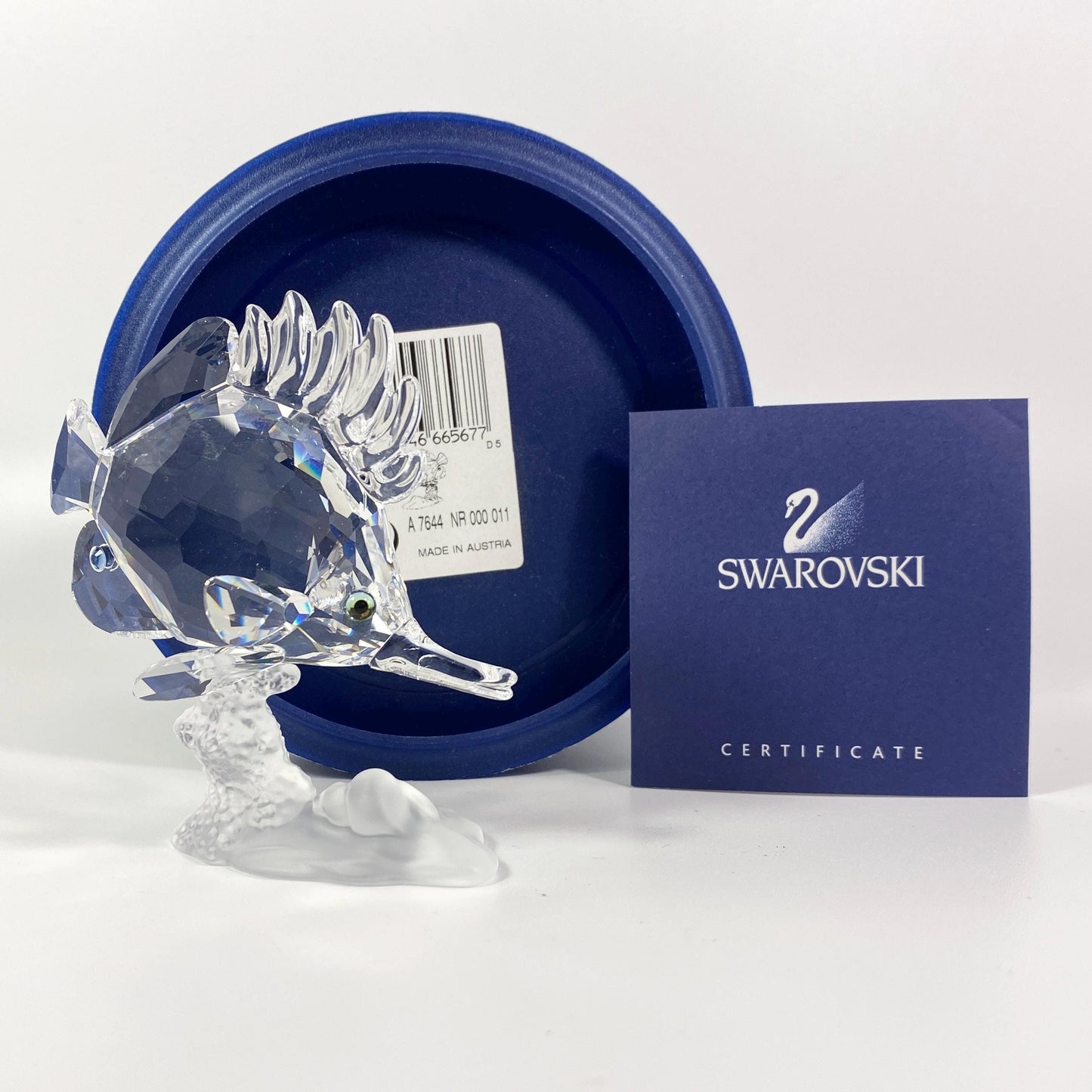 Swarovski Large Crystal Long-Nosed Butterfly Fish #666567 Austria Original Box