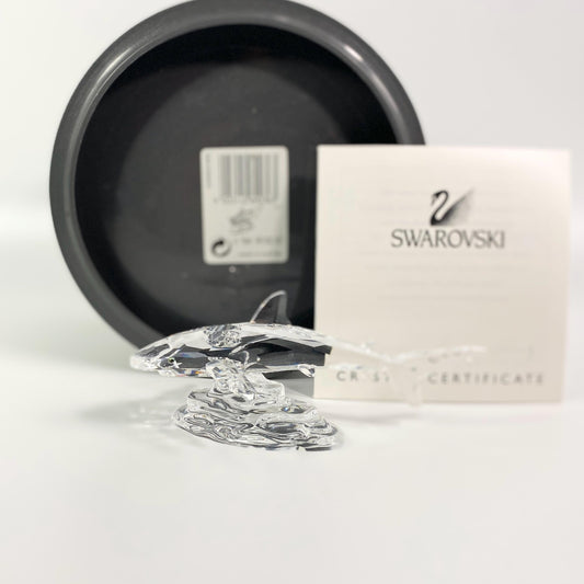 RARE !!! Swarovski Silver Crystal Shark 5 inches  Figurine with Box and CoA