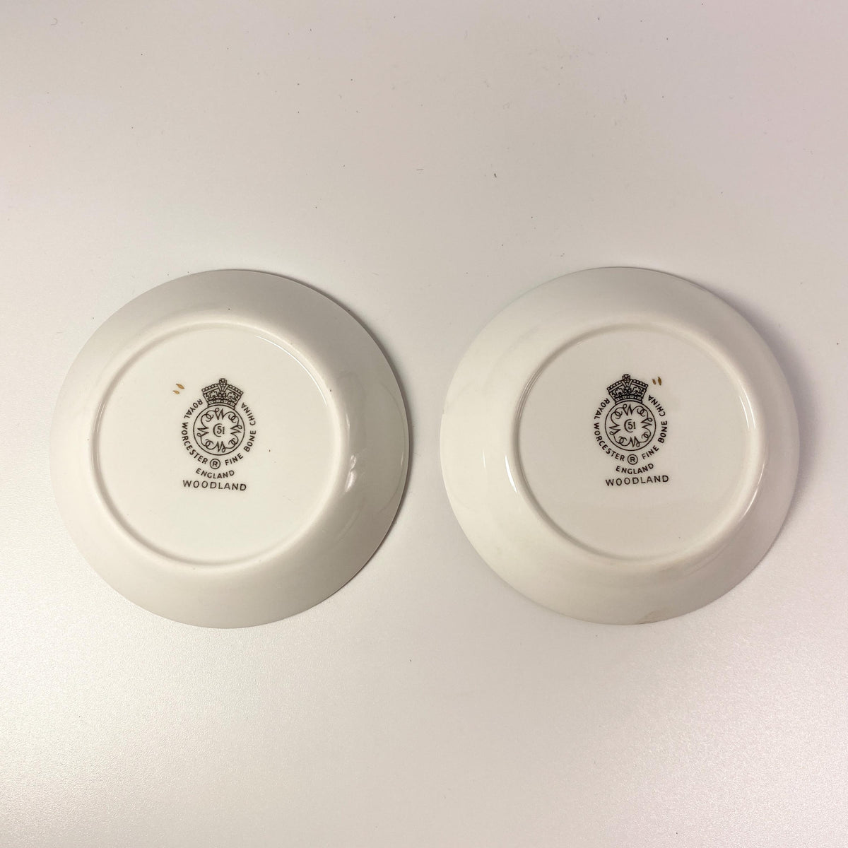 Royal Worcester Fine Bone China floral  Plate set -1950s  England With Box.