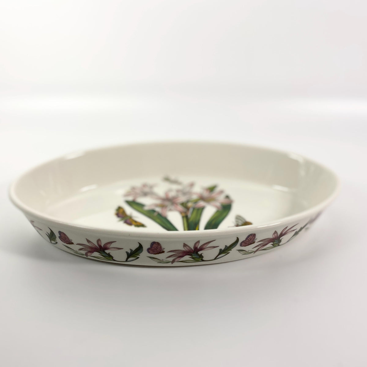 Portmeirion Botanic Garden Oval Baking Dish 11" Belladonna Lily