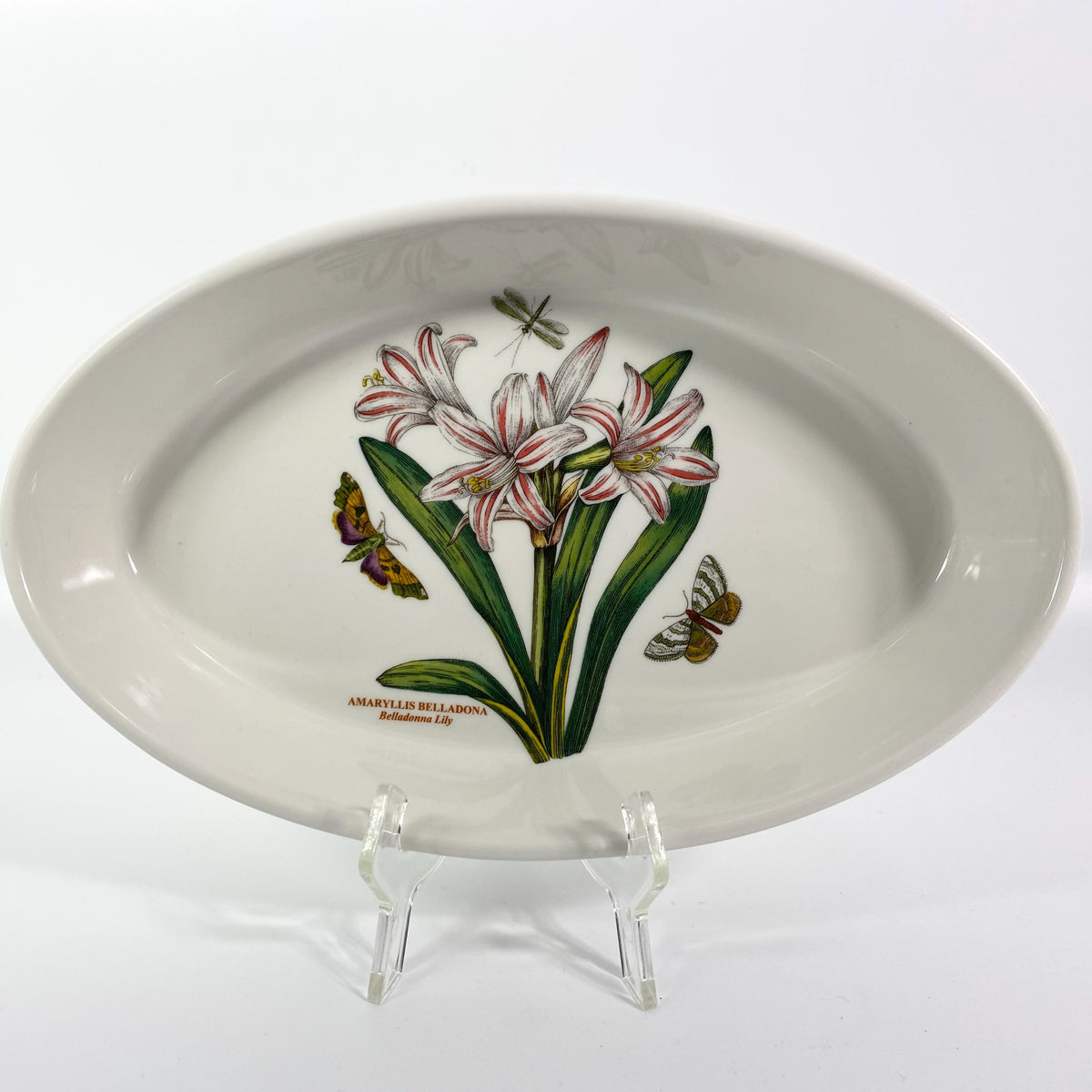Portmeirion Botanic Garden Oval Baking Dish 11" Belladonna Lily