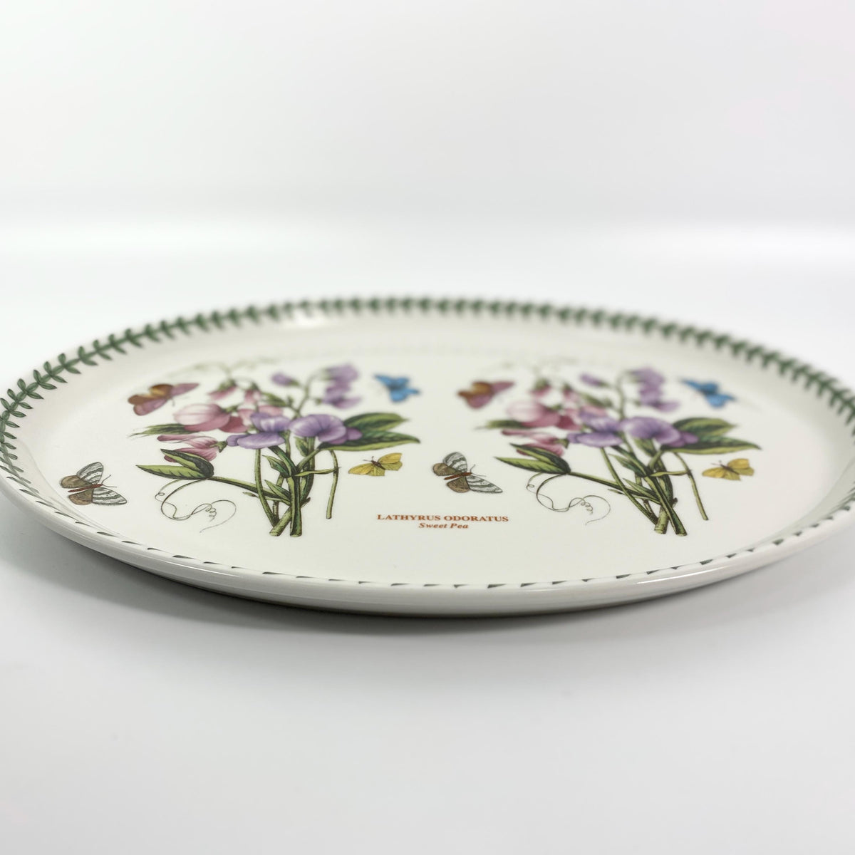 Portmeirion Botanic Garden 11 Inch Oval Platter Lathyrus Odoratus Sweet Pea UK