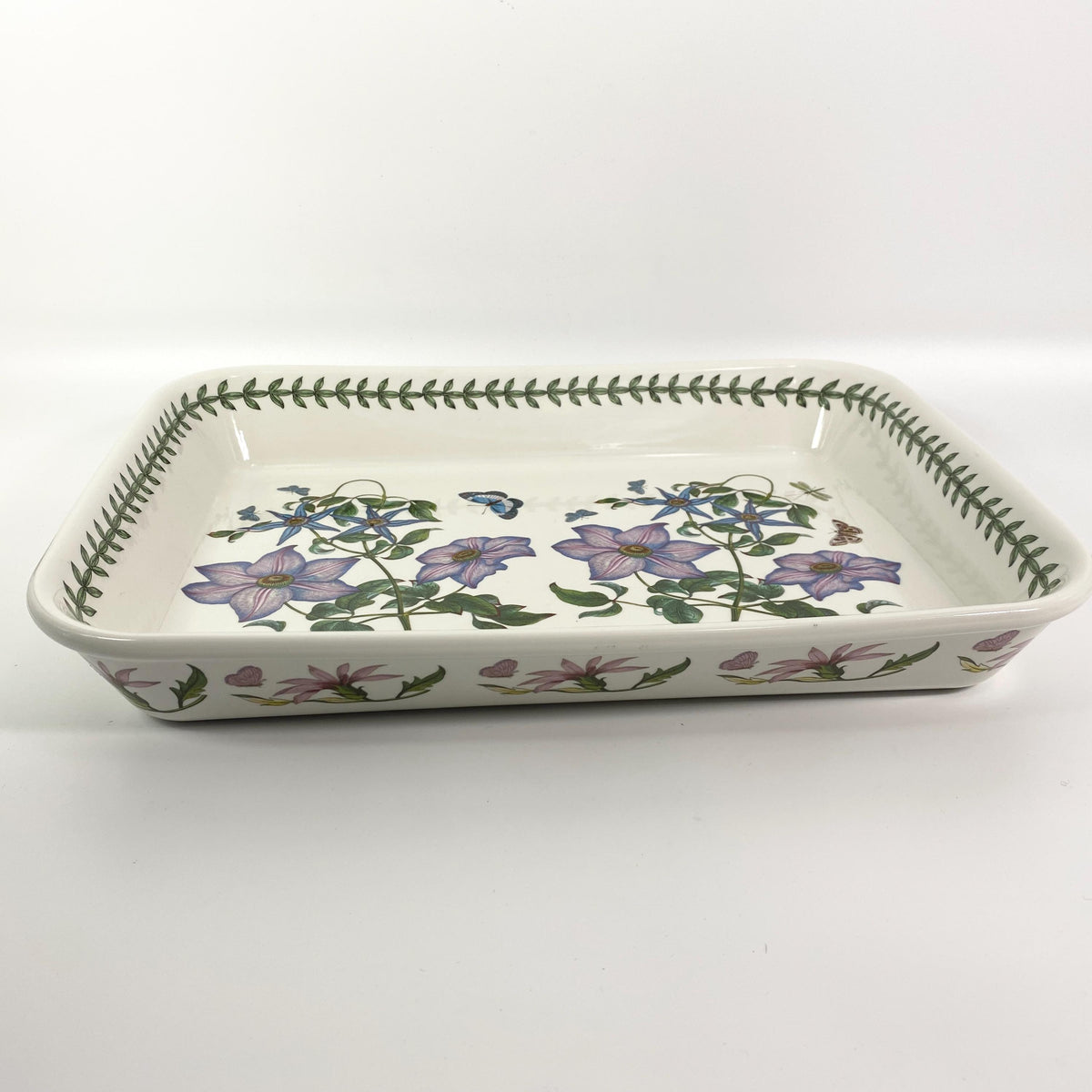 Portmeirion Botanic Garden Clematis Florida Lasagna Baker Baking Dish 14”