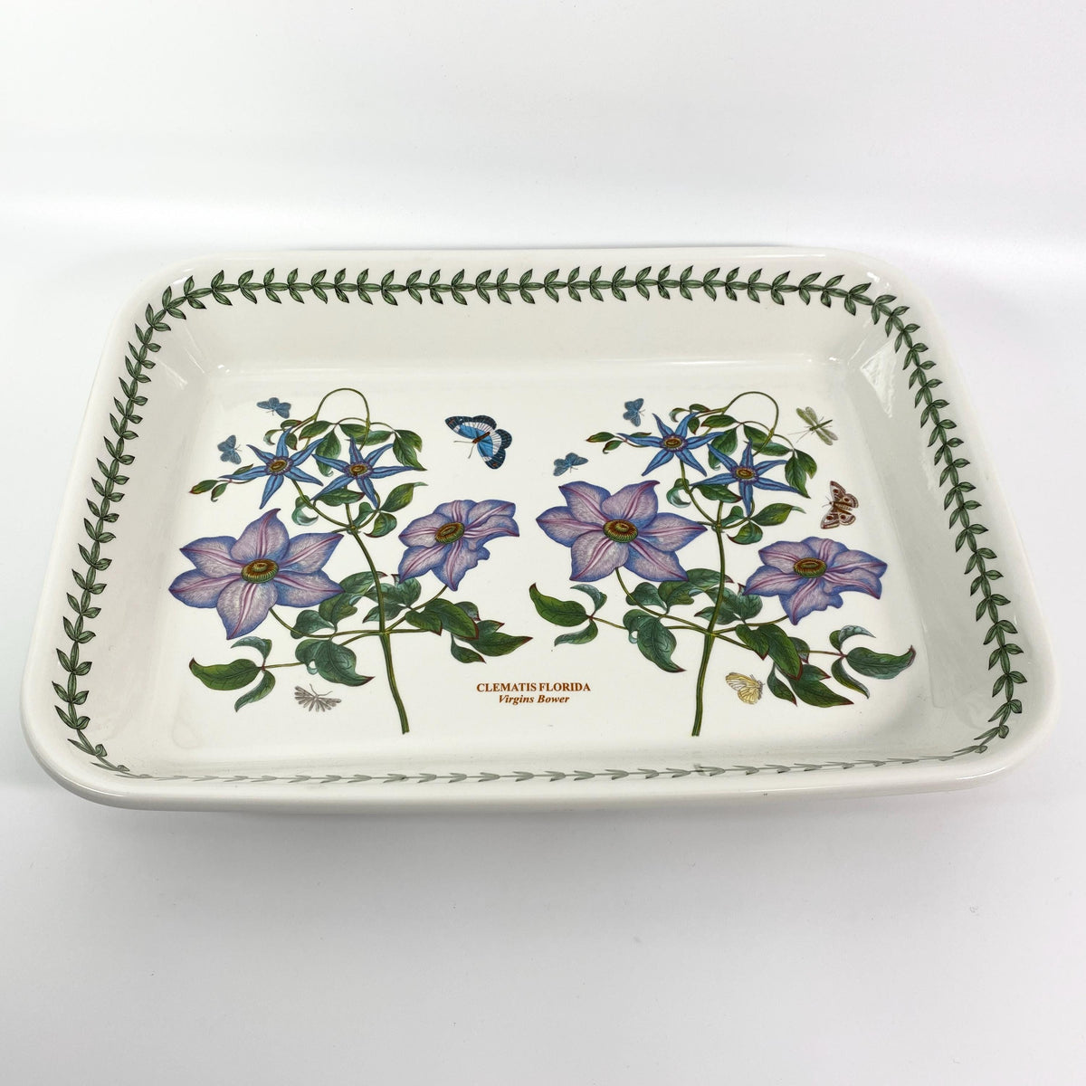 Portmeirion Botanic Garden Clematis Florida Lasagna Baker Baking Dish 14”