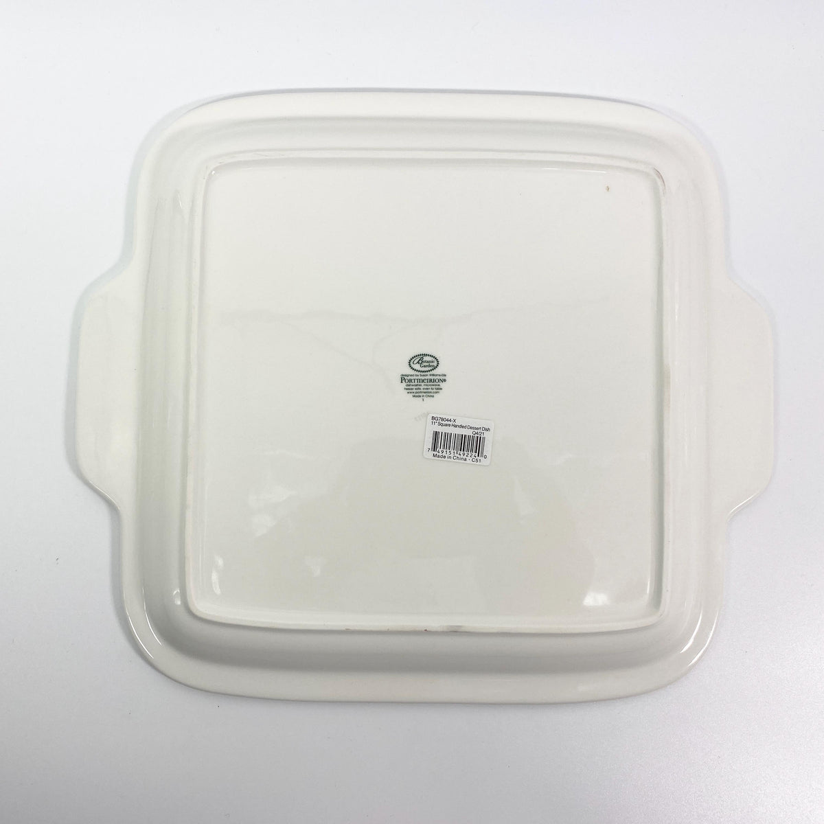Portmeirion Botanic Garden 11" Square Platter Dessert Dish w/Handles Sweet Pea