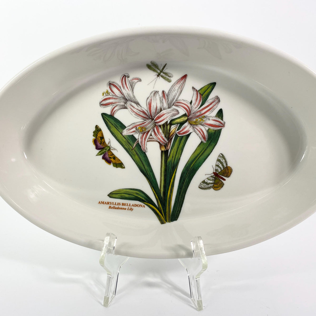 Portmeirion Botanic Garden Oval Baking Dish 11" Belladonna Lily