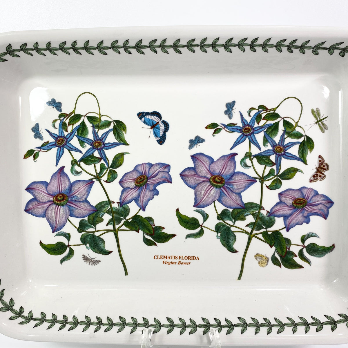 Portmeirion Botanic Garden Clematis Florida Lasagna Baker Baking Dish 14”