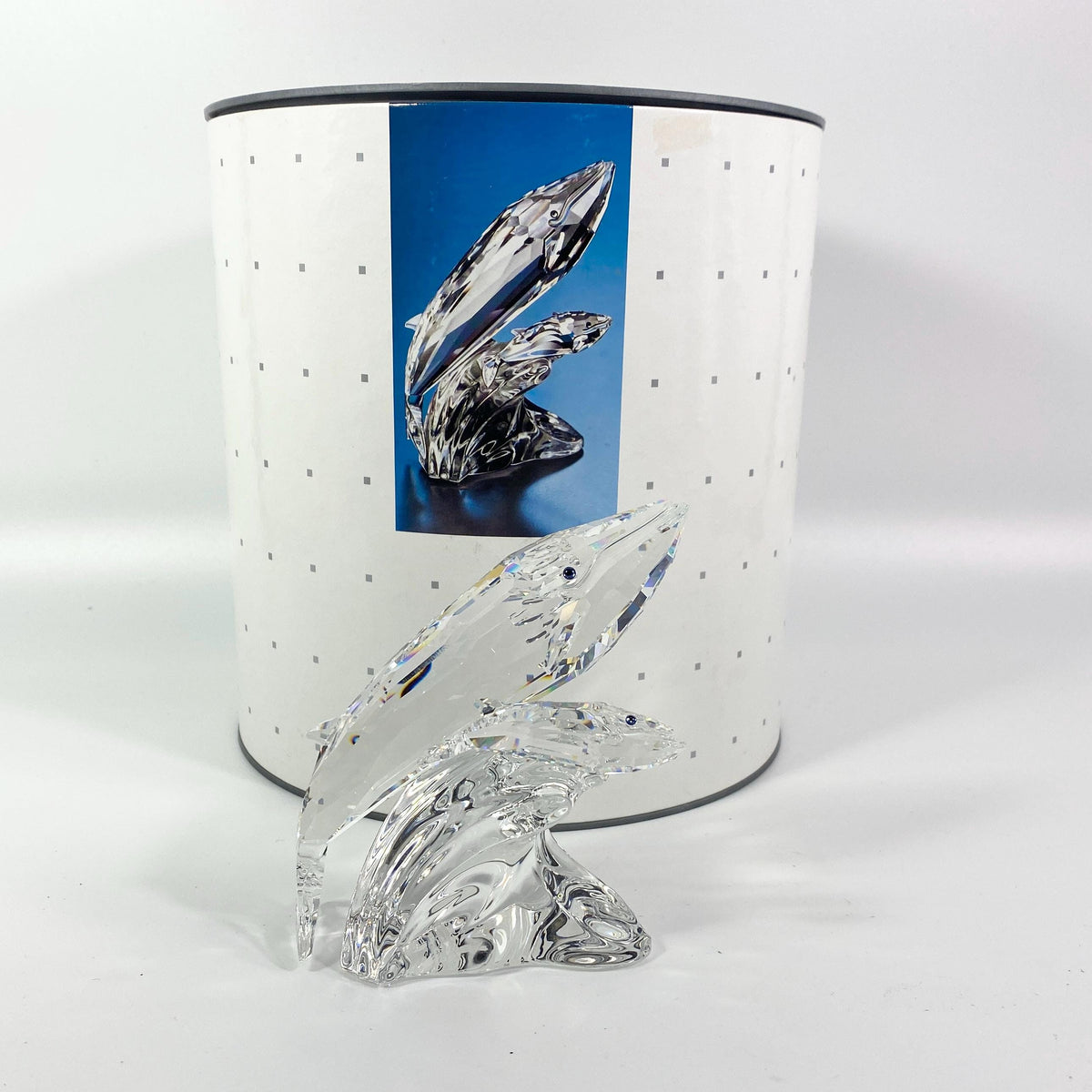 Swarovski Crystal “Care For Me” The Whales #164614 Retired - Original Box W/COA