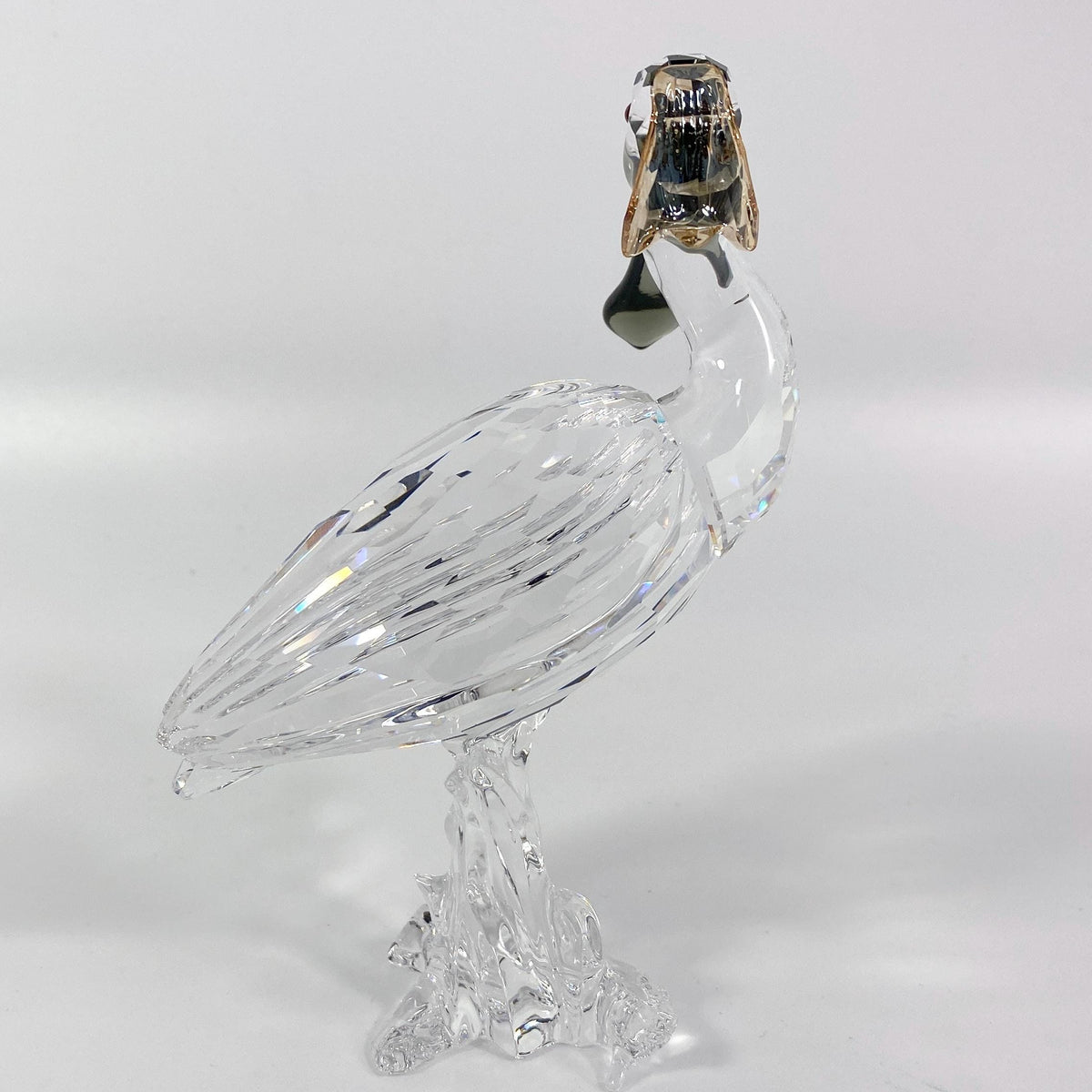 Swarovski Crystal Spoonbill large figurine Retired # 931746 Feathered Beauties 2008