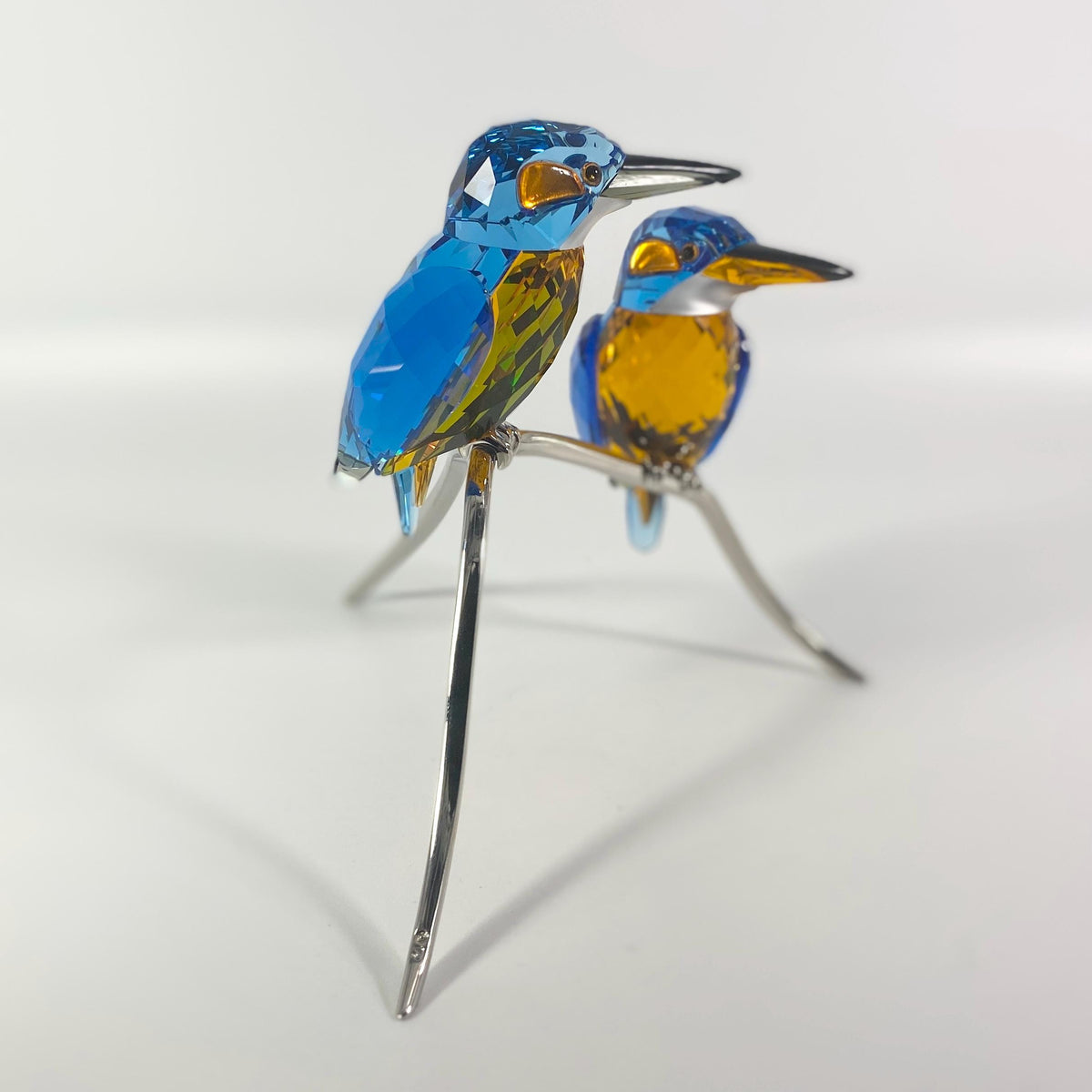 Swarovski Crystal Figurine - Paradise Birds, Kingfishers Blue Turquoise #945090-