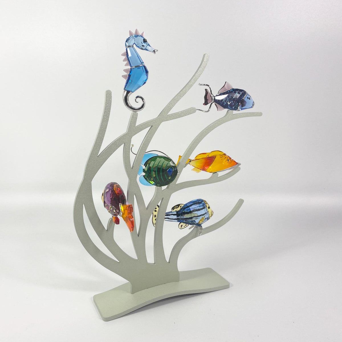 Swarovski- Coral Reef Display with 6 Exotic Fishes- Extremely RARE !!