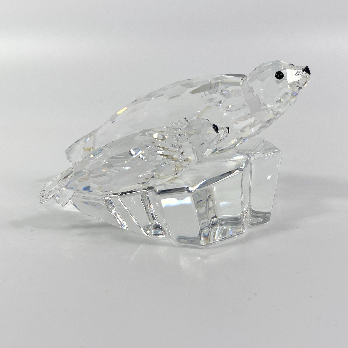 Swarovski "Save Me" Seals 1991 Annual Edition Large Crystal Figurine w/ Box CoA
