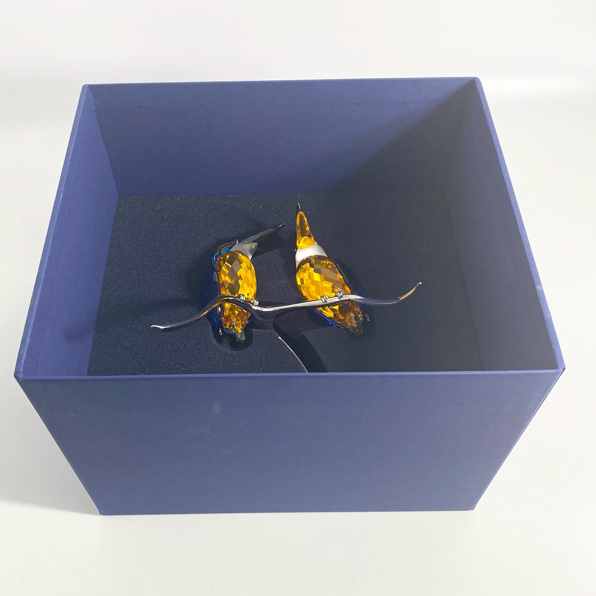 Swarovski Crystal Figurine - Paradise Birds, Kingfishers Blue Turquoise #945090-