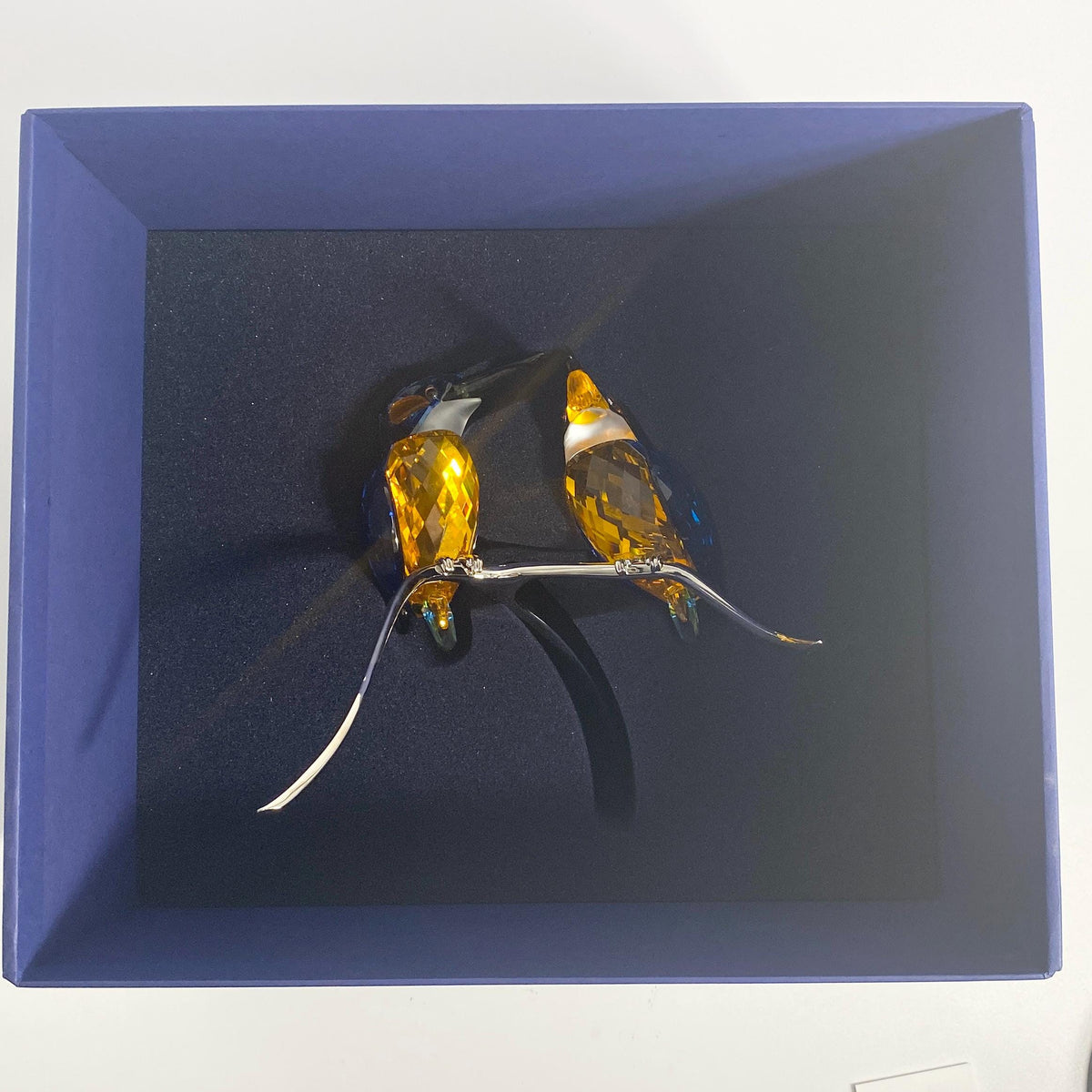 Swarovski Crystal Figurine - Paradise Birds, Kingfishers Blue Turquoise #945090-
