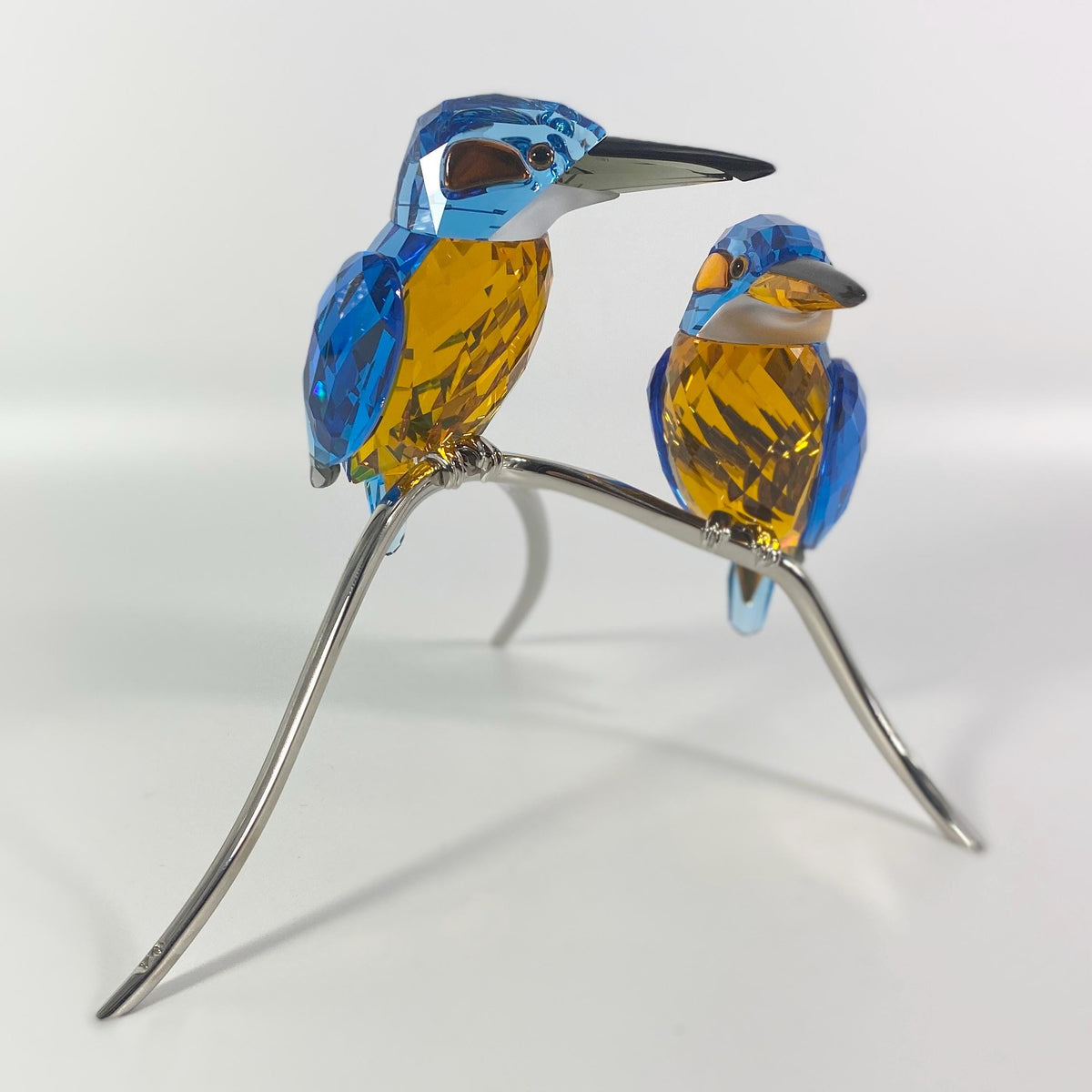 Swarovski Crystal Figurine - Paradise Birds, Kingfishers Blue Turquoise #945090-