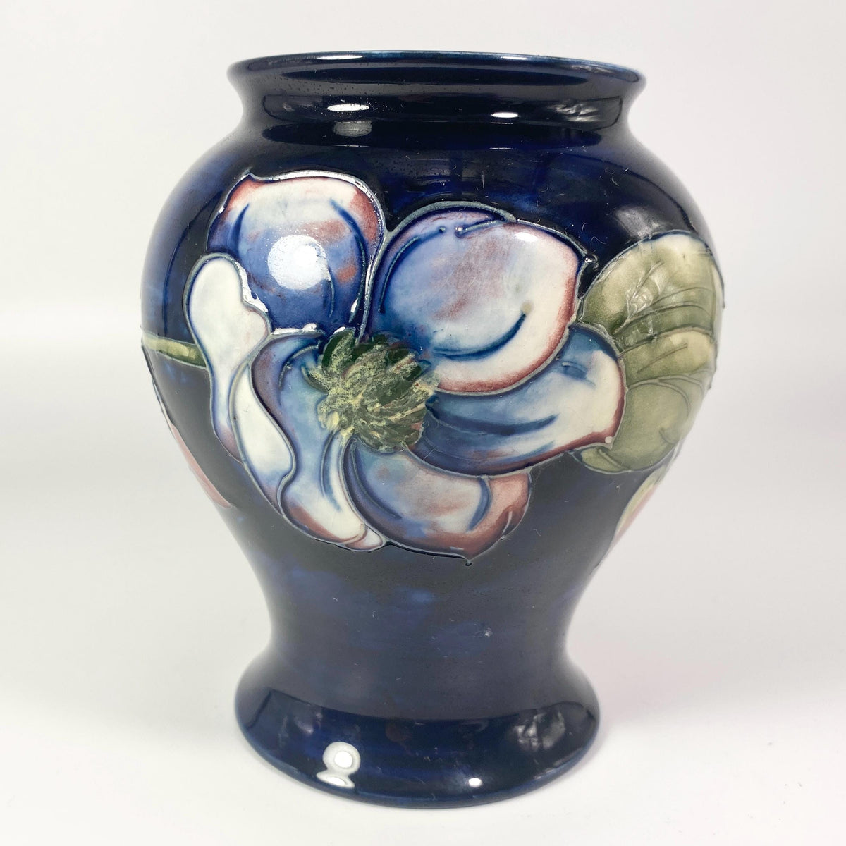 Moorcroft Pottery Pansy Vase Signature  on Bottom Made in England