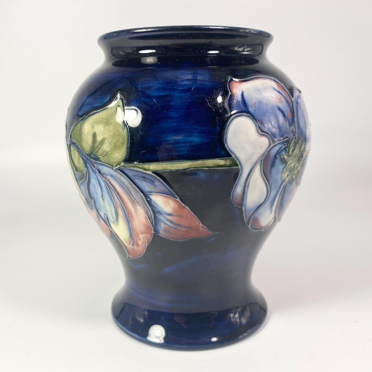 Moorcroft Pottery Pansy Vase Signature  on Bottom Made in England