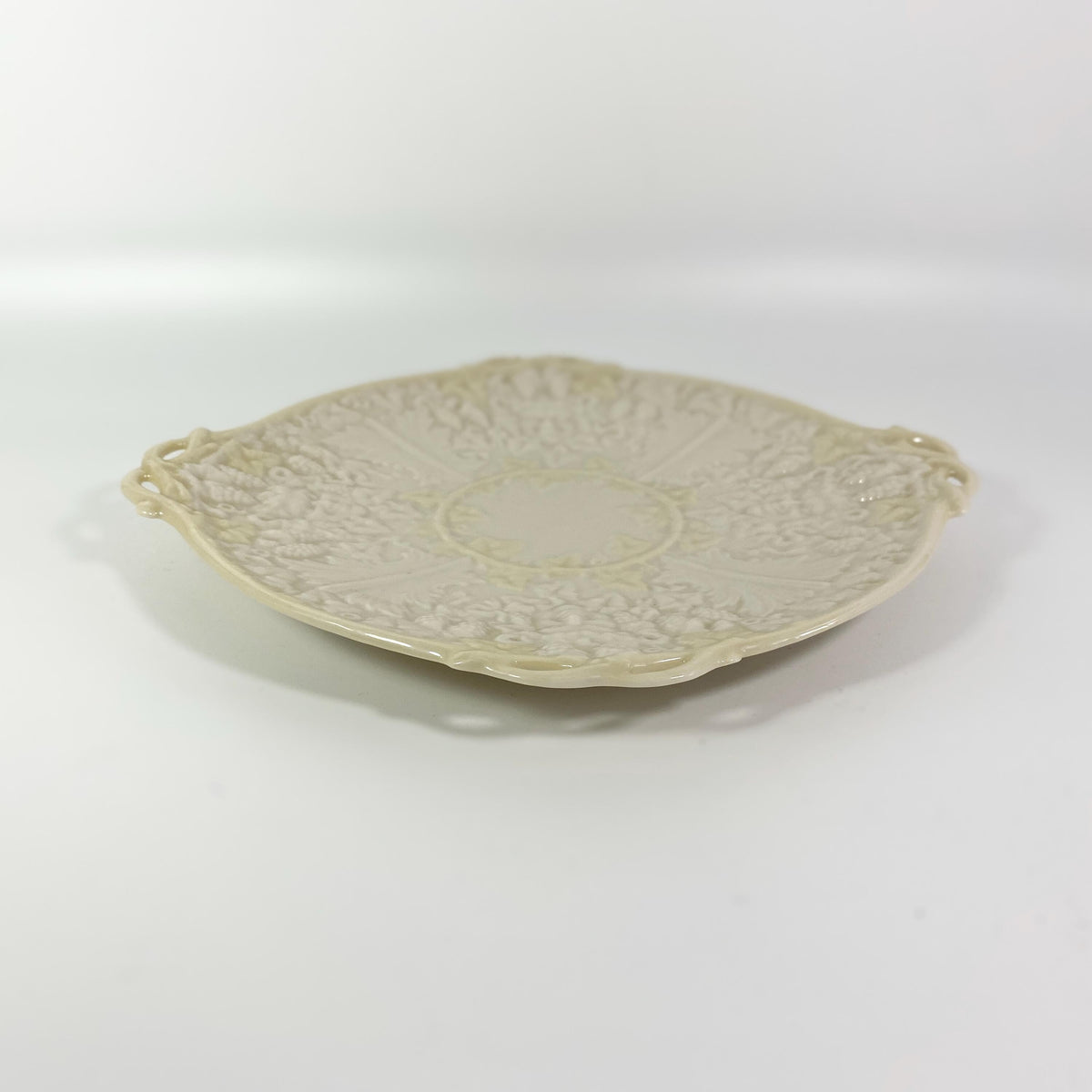 Antique Belleek Tea Cookie Plate/Platter Circa 1891 Black Mark