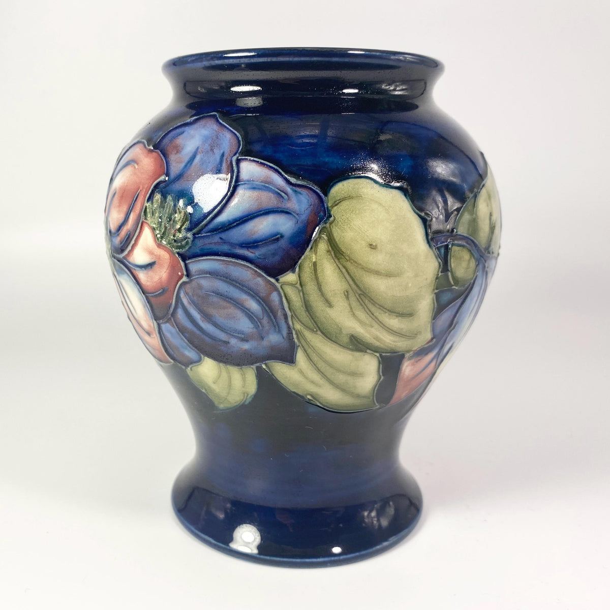Moorcroft Pottery Pansy Vase Signature  on Bottom Made in England