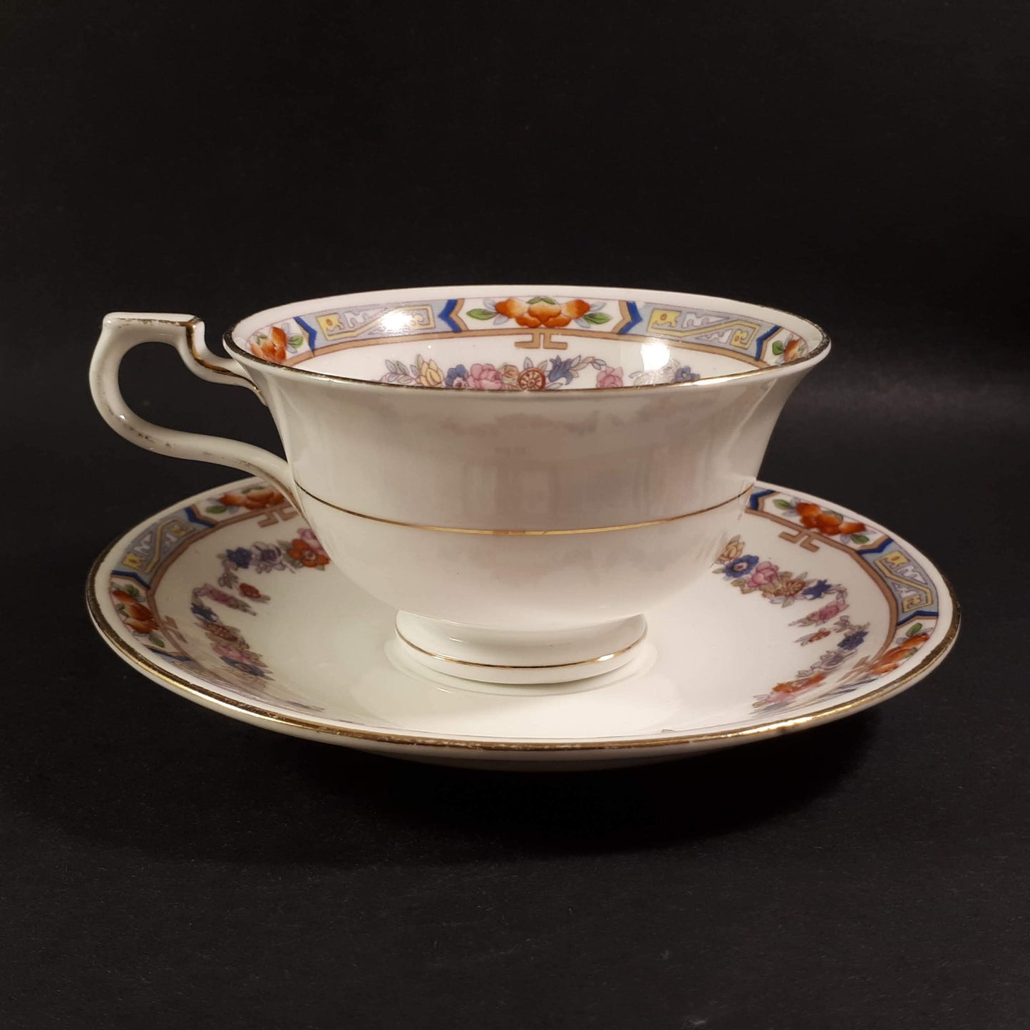 Vintage Allertons England Old English Bone china Teacup and saucer