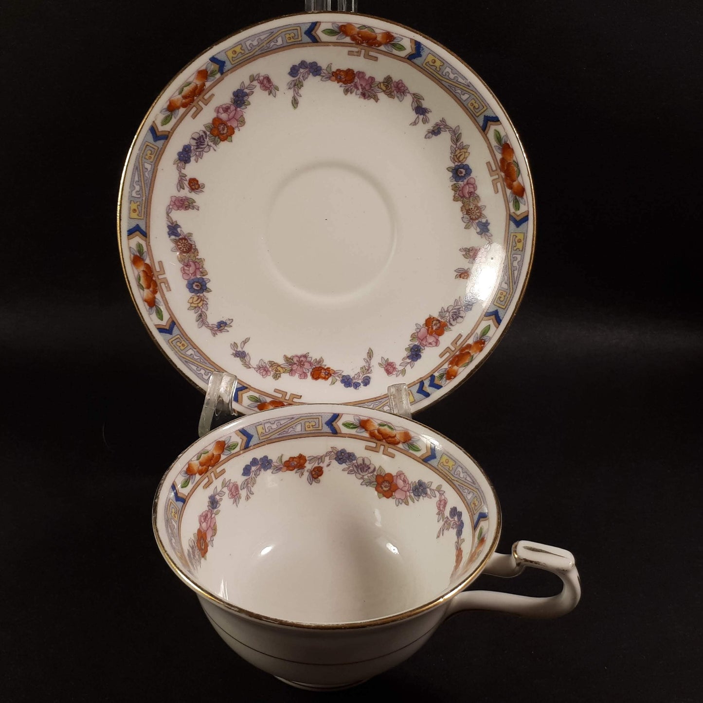 Vintage Allertons England Old English Bone china Teacup and saucer