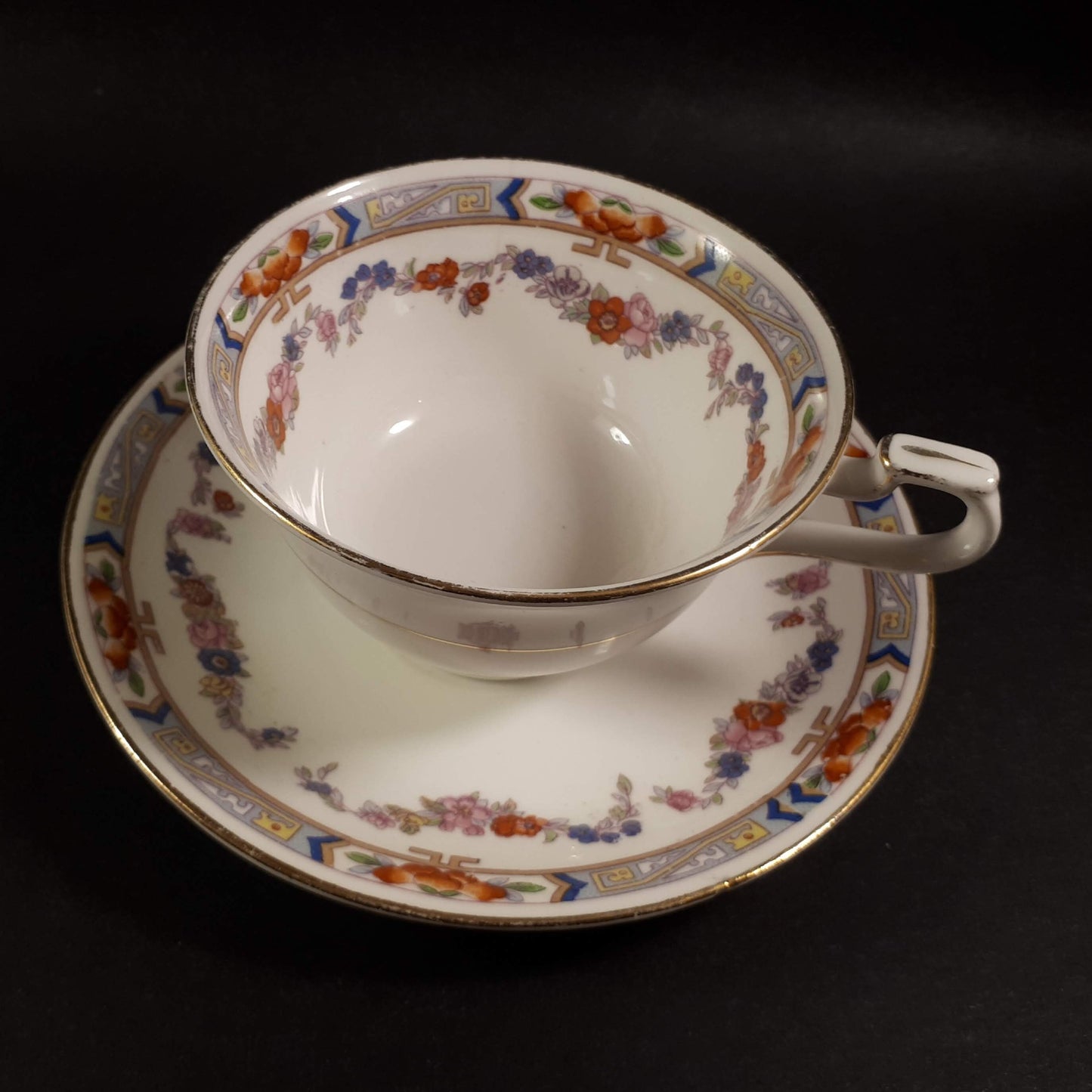 Vintage Allertons England Old English Bone china Teacup and saucer