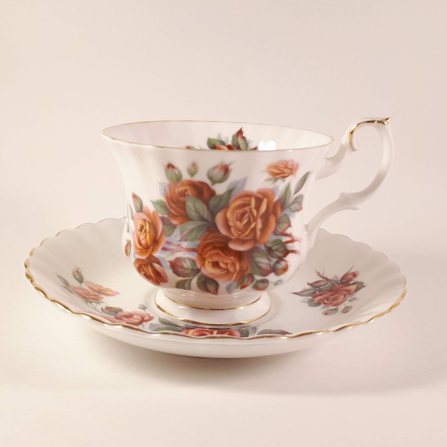 Royal Albert Bone China Centennial Rose teacup and saucer