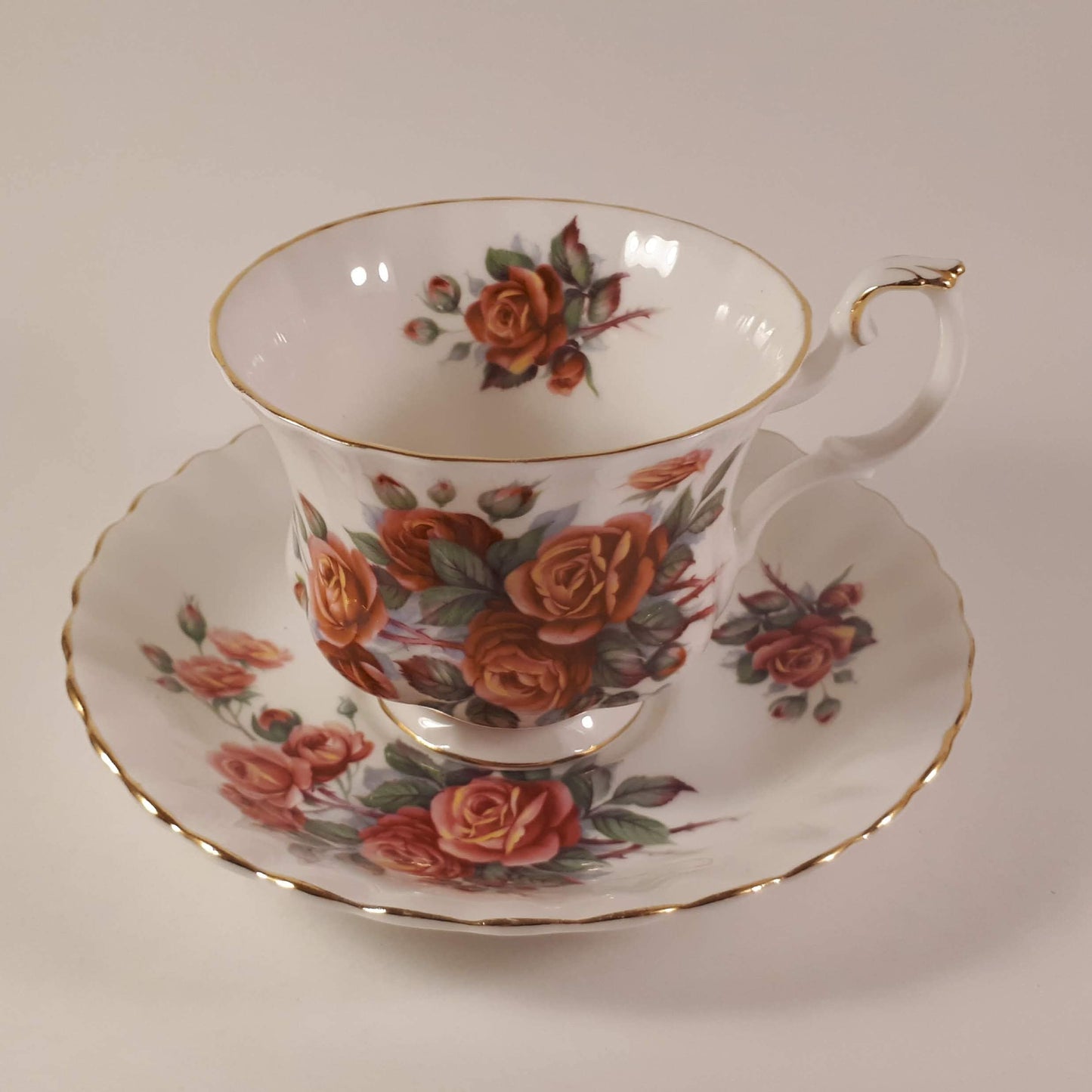 Royal Albert Bone China Centennial Rose teacup and saucer