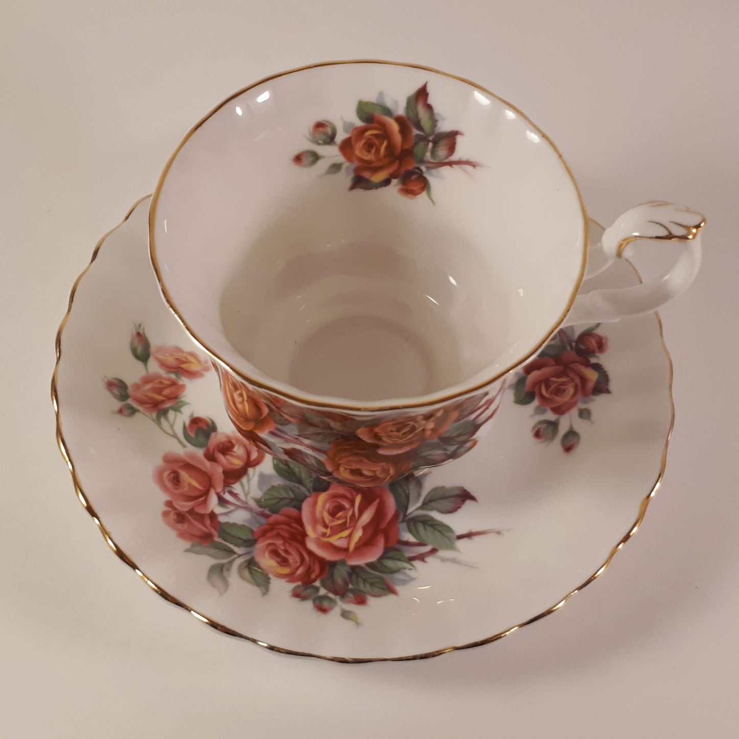 Royal Albert Bone China Centennial Rose teacup and saucer